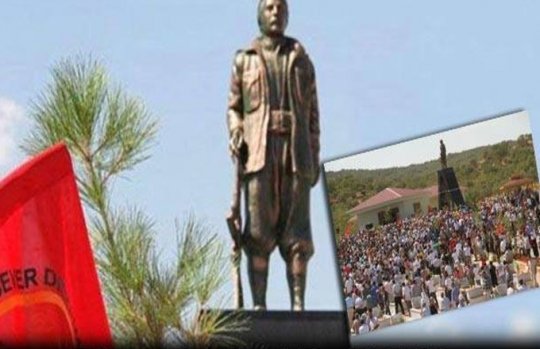 Türkiyədə PKK heykəli aşırıldı - FOTOLAR