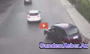 «London taksi» dönmə işığını yandırmayan «Hyundai»ı belə vurdu - Bakıda - Video