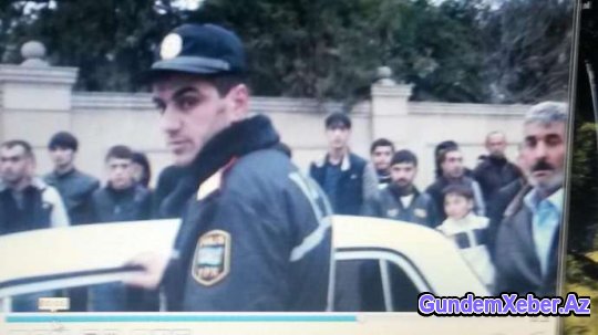 Bərdədə yandırılan polisin görüntüləri - VİDEO