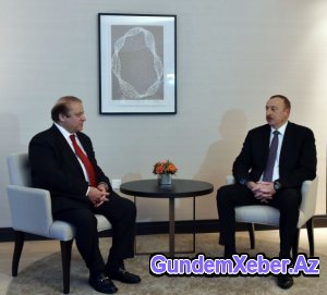 İlham Əliyev Davosda Pakistanın baş naziri ilə görüşdü