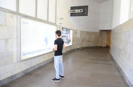 Metroda erməni işğalı ilə mübarizə - FOTO