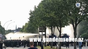 Hamburqda aksiya iştirakçıları ilə toqquşmalarda 196 polis əməkdaşı yaralanıb