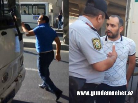 Bakıda sərnişinlərlə avtobus sürücüsü arasında dava: məsələyə polis qarışdı - VİDEO