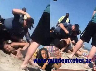 “Sus, danışma!” – Polis çimərlikdə gənc ananı yumruqladı (Video)