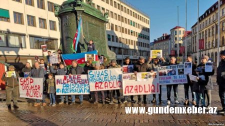 Stokholm və Göteborqdə “Mehman Hüseynova azadlıq!” şüarı ilə aksiya keçirilib