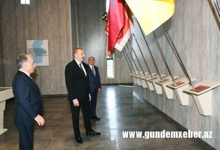 Prezident Tovuzda Dövlət Rəmzləri Muzeyinin açılışında - YENİLƏNİB