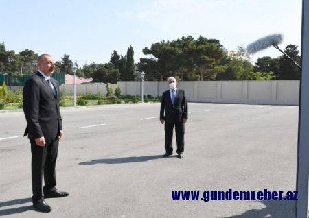 İlham Əliyev Bakıda yenidən qurulan yarımstansiyanın açılışında   - FOTO