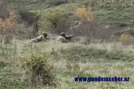 Şok video: Ağdamda döyüş mövqelərini tərk etmək istəməyən erməni silahlıları mühasirəyə alınıb