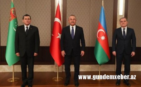 Azərbaycan, Türkiyə və Türkmənistan XİN başçılarının görüşü başlayıb - FOTO