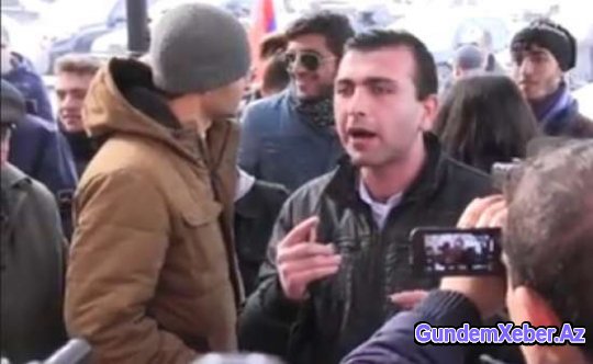 Şok: Sarkisyanın anasını söyən erməni müxalifətçinin "qulağı kəsildi" - Video Foto