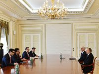 Prezident İlham Əliyev Türkiyənin iqtisadiyyat nazirini qəbul edib