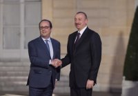 Prezident İlham Əliyev Fransa Prezidenti Fransua Olland ilə görüşüb