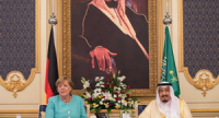 Merkel kralla görüşdə baş örtüsü geyinmədi - Foto