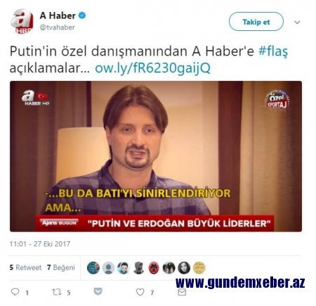 Türk kanalı rüsvay oldu: Putinin “köməkçisi” əslində kim imiş?