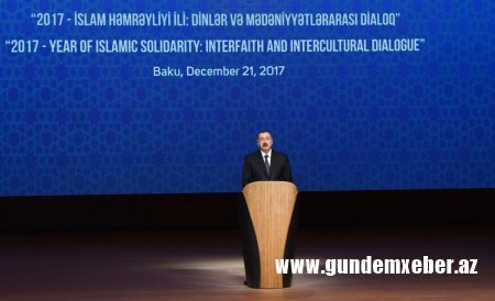 İlham Əliyev beynəlxalq konfransda