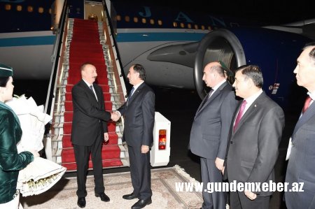 Azərbaycan Prezidenti İlham Əliyev Tacikistana səfərə gəlib - FOTO