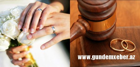 Ötən il Azərbaycanda 62484 nikah, 14857 boşanma halı qeydə alınıb