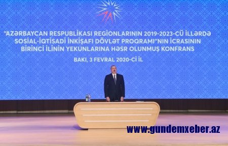 İlham Əliyev Dövlət Proqramının icrasının birinci ilinin yekunlarına həsr olunan konfransda - YENİLƏNİB