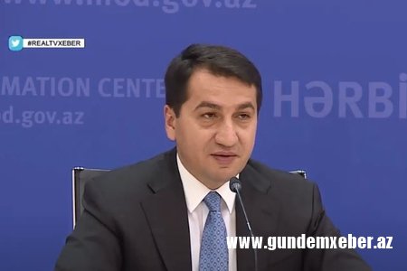 Hikmət Hacıyev: "Ermənistan silahlı qüvvələrinin hərbi-sursat anbarlarına ciddi zərbələr vurulub"