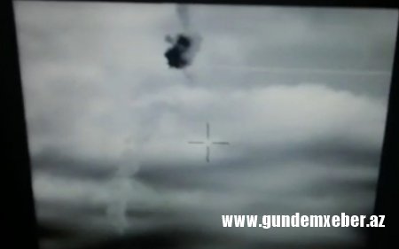 Mingəçevir istiqamətində uçan düşmən PUA-sı belə vuruldu - Video