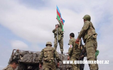 Laçında Azərbaycan bayrağı qaldırıldı - Video