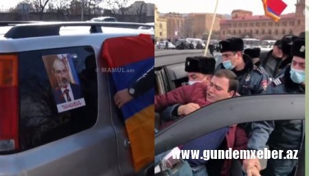 Paşinyanı istefaya çağıranlara qarşı polis zorakılığı - VİDEO