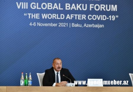 İlham Əliyev Qlobal Bakı Forumunda çıxış edib - YENİLƏNİB + FOTO/VİDEO