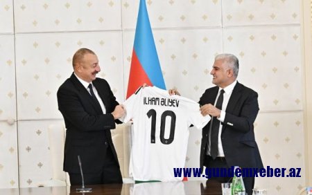 İlham Əliyev “Qarabağ” futbol klubunun üzvlərini qəbul etdi – FOTO