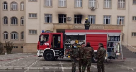 Yanğın baş verən məktəbdə tədris bərpa olundu