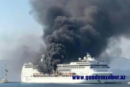 Yunanıstan sularında göyərtəsində 237 nəfərin olduğu gəmi yanıb