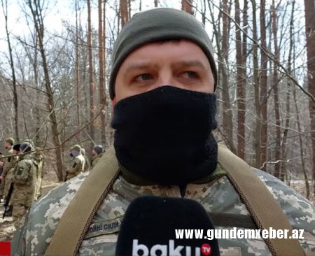Baku TV-nin Ukraynada könüllülərin təlim keçdiyi hərbi hissədən reportajı - VİDEO