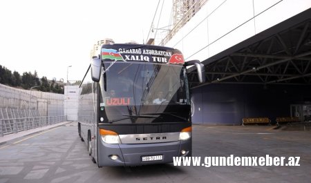 Bakıdan Füzuliyə ilk müntəzəm avtobus reysi açıldı - FOTOLAR
