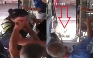 Sumqayıtda qadına təpik vuran avtobus sürücüsü işinə qaytarıldı - Foto, Video