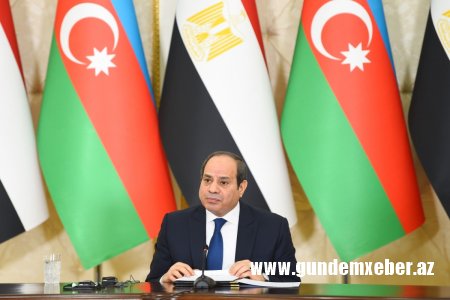 Əs-Sisi: Diplomatik əlaqələrin qurulmasından bəri Azərbaycana gələn ilk Misir Prezidenti olmaqdan şərəf duyuram