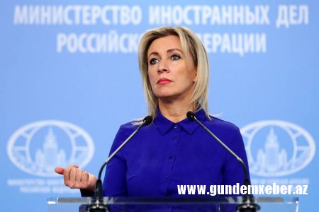 Zaxarova: “Qərb ermənilərə oyuncaq zirehli maşınlar soxuşdurur”