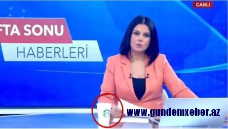 Türkiyədə məşhur telekanalın aparıcısı stəkanın üzərindəki loqoya görə işdən qovuldu - FOTO/VİDEO