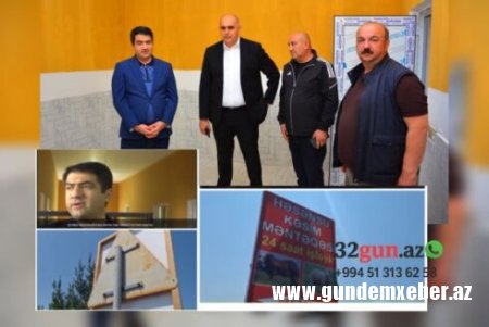 Yol nişanı ÜZƏRİNDƏ ƏT KƏSİMİ REKLAMI: İcra başçısı AÇILIŞDA