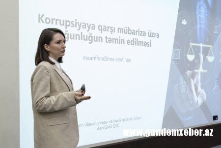 “AzerGold” QSC-də korrupsiyaya qarşı mübarizə üzrə maarifləndirmə seminarı keçirilib