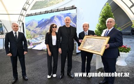 Prezidentlə xanımı Murovdağ tunelində - FOTOLAR