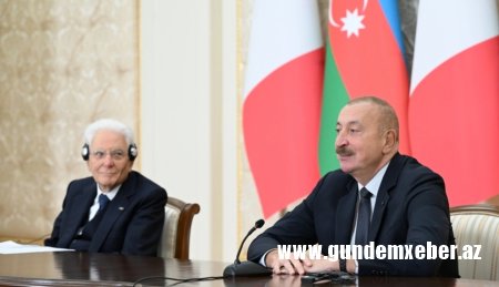 İlham Əliyev xanımı və İtaliya prezidenti ilə açılışda iştirak etdi